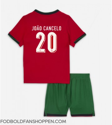 Portugal Joao Cancelo #20 Hjemmebanetrøje Børn EM 2024 Kortærmet (+ Korte bukser)